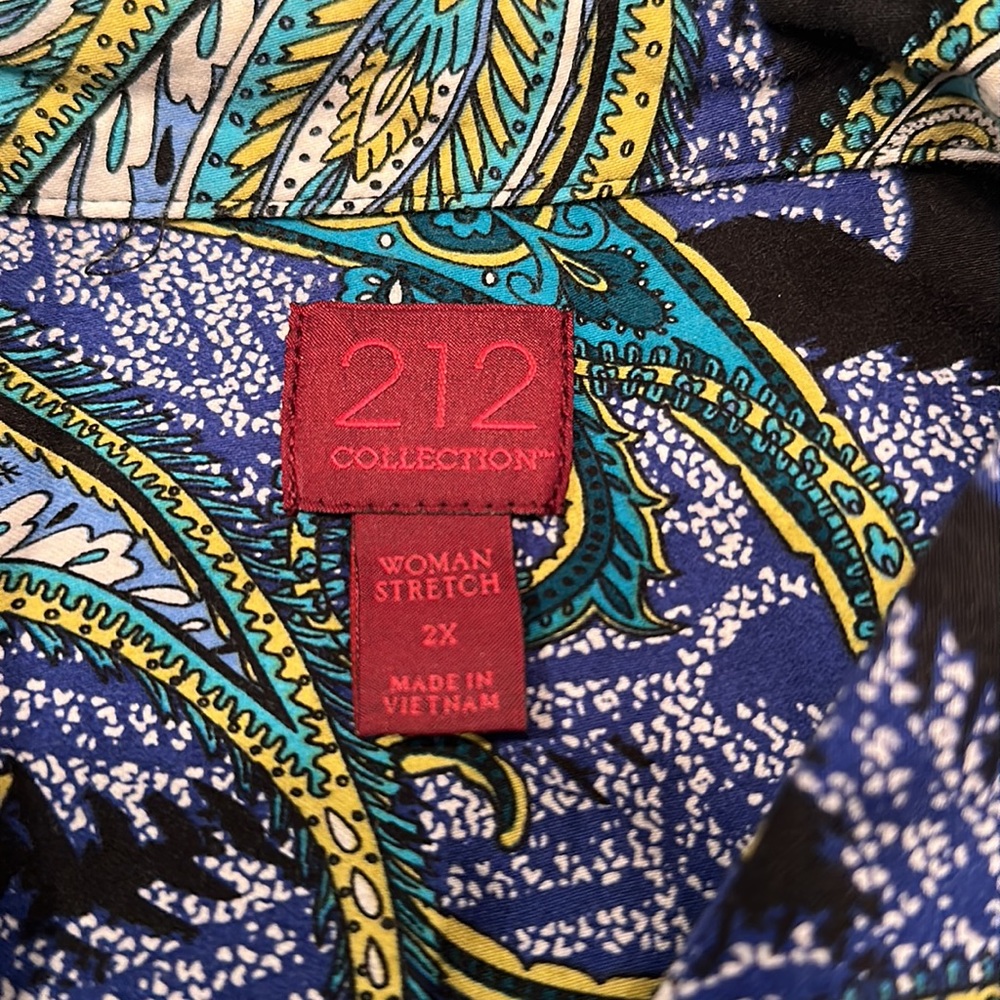 212 Collection Paisley Pattern Blouse - Picture 2 of 2